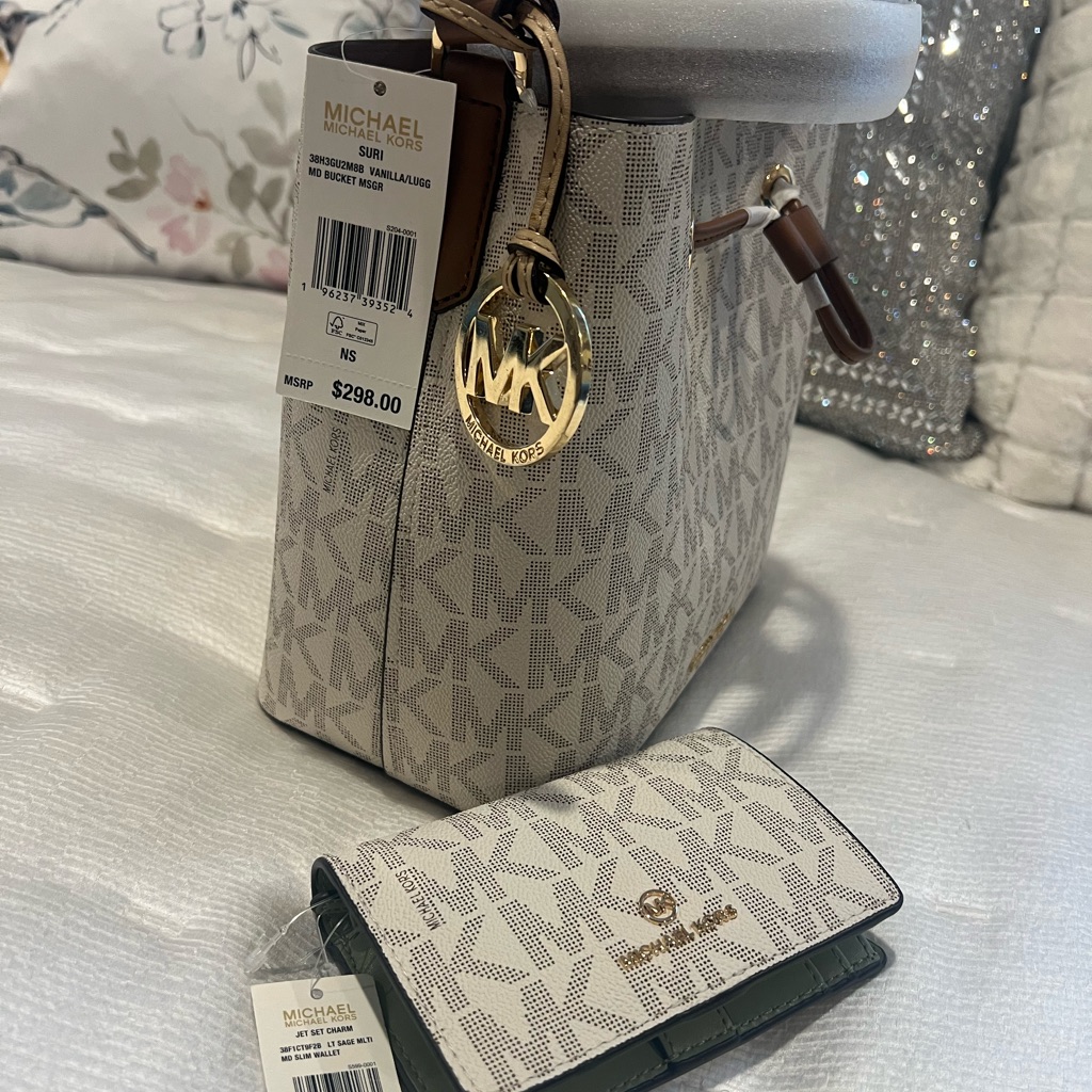 Michael Kors Bucket Shoulder Bag With Matching Wallet Nwt New Price Is Firm